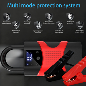 Démarreur de batterie de voiture avec gonfleur d'air, bloc d'alimentation portable 8000 mAh, démarreur de secours automobile - Product Image 6