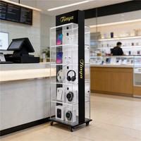 Tinya Floor Custom Wheels Accessoires Display Stand Hardware Installatie Metalen Gereedschapskist Oplaadkabels Presentatie Rek Retail