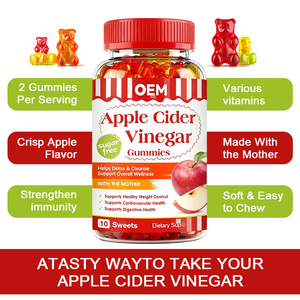 อาหารเสริมคอลลาเจนไบโอตินสำหรับผู้ใหญ่กัมมี่น้ำส้มสายชูแอปเปิ้ลไซเดอร์ช่วยย่อยอาหารลดน้ำหนัก - Product Image 6