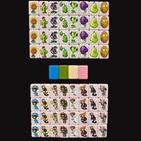 Jeu de Mahjong pour 2 Joueurs, Blocs Drizzle 65 Tuiles, Motifs Animaux et Aliments, Tuiles de 24 mm, Jeux de Mahjong