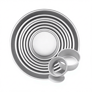 Plat à pâtisserie rond en aluminium, résistant au four, ustensile de cuisson durable pour la préparation de desserts et de repas - Product Image 1