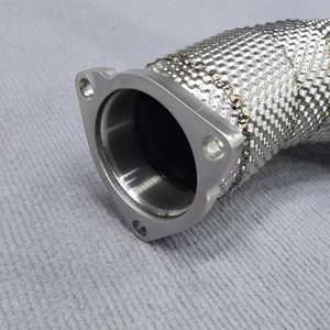 Tuyau d'échappement haute performance en acier inoxydable soudé TIG pour Audi B9 S4 S5 3.0t Performance 200 cellules avec bouclier thermique - Product Image 4