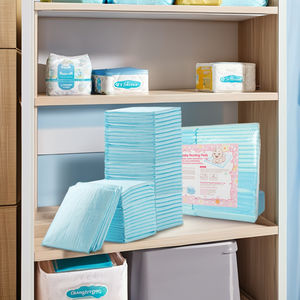 50 Pack 45x33cm Disposable Underpad Changing <strong>Pad</strong> Leak Guard Printed <strong>Baby</strong> Care Nappy Anti-Leak <strong>Baby</strong> <strong>Pee</strong> <strong>Pads</strong> - Product Image 2