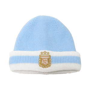[Oficial y Genuino] Selección Nacional de <span class=keywords><strong>Argentina</strong></span> |   Gorro de lana tejido <span class=keywords><strong>con</strong></span> bloques de color azul y blanco, diseño sin visera, cálido, <span class=keywords><strong>con</strong></span> el escudo de la AFA y <span class=keywords><strong>tres</strong></span> <span class=keywords><strong>estrellas</strong></span>. - Product Image 6