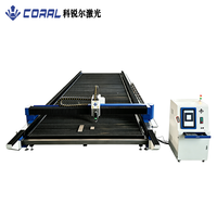 CORAL CRL-14032AD 30000W Mesin Pemotong Laser Serat CNC Rel Lantai Langsung dari Pabrik, Pendingin Air Digital AI, untuk Pelat Baja Besar