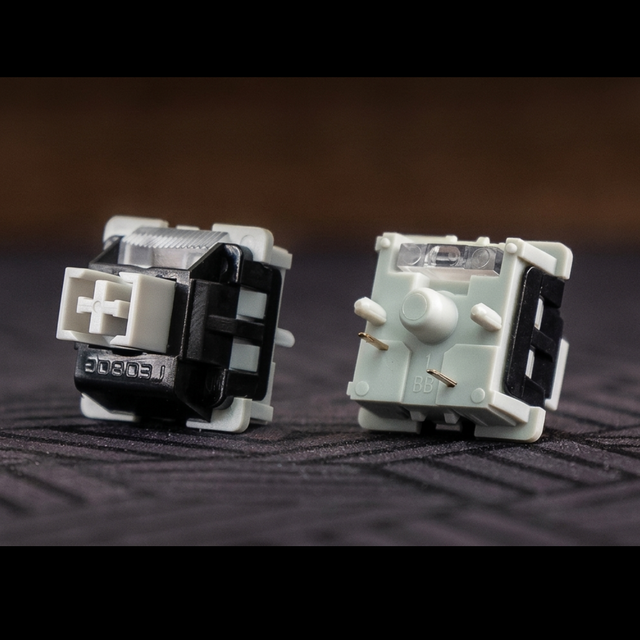 LEOBOG Graywood V4 Linear Mechanical Switch 5-Pin Pre-Lubed Smooth Marble Sound Improved Light Guide RGB Custom Keyboard Switch
