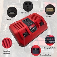 Chargeur double batterie pour outils électriques sans fil, accessoires pour outils électriques, compatible avec les packs M18 et M12 48-59-1812, 48-59-1804 et 48-59-1808