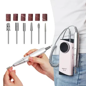 Professional 40000RPM Cordless Electric Portable Rechargeable Nail Manicure File Drill Nails Electric Nail Drill