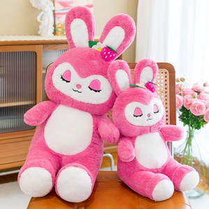 HECION morbido carino fragola fiaba rosa dormire Bedtime coniglio peluche bambola carino regalo di pasqua bambole regalo Barbiepink - Product Image 2