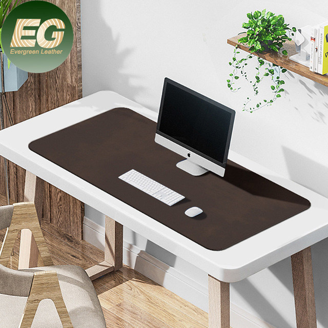 Ea145 Crazy Horse Computer Keyboard Cover Pad Size Table Mouse Mats Custom Genuine Leather Office Desk Mat