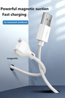 Cable de Datos Magnético USB con Conector de 2 Pines Pogo, Trenzado Metálico, Carga Rápida de 3A para Reloj Inteligente, Escáner de Código de Barras, Auriculares