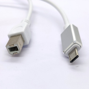 Câble d'imprimante 2-en-1 USB Micro vers USB Type-C pour piano électrique, clavier <span class=keywords><strong>MIDI</strong></span>, scanner, instrument électronique BM, longueurs 1m, 1.5m, 2m - Product Image 5