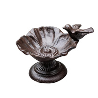 Bain d'oiseau en métal Mangeoire à oiseaux en forme de paon vintage