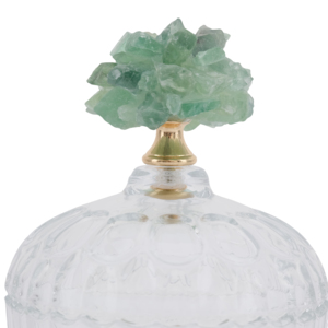 Barattolo in vetro con coperchio in pietra, vaso decorativo per soggiorno, camera da letto, elemento decorativo da tavolo - Product Image 3