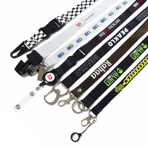 Custom Design Printing Woven Polyester Lanyard Custom Fabric Neck Lanyard Personalizado Lanyard with logo