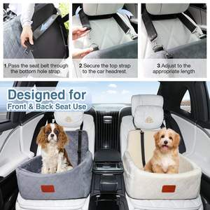 Hersteller-Großhandel Hunde-Autositz für kleine/mittelgroße Hunde, bequeme Füllung aus Memory-Schaum, waschbares und abnehmbares Reise-Autobett für Haustiere - Product Image 6
