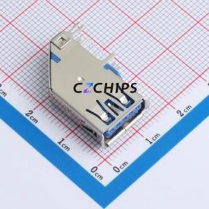 HC-USB3.0-L257-J USB Connector Through hole Component (THT) Connector Type-A USB 3.0 Female Side Insert - Product Image 1