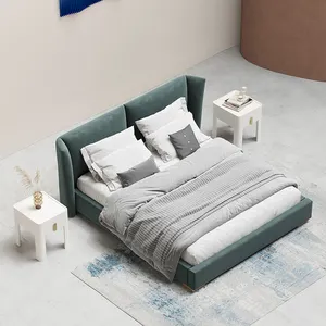 Sang trọng ý NỘI THẤT PHÒNG NGỦ biệt thự nhà thiết kế thanh lịch đầu giường màu xanh đậm Vua Kích thước nữ hoàng kích thước giường