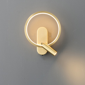 All-Copper Minimalist Design Wall Lamp for Bedroom Living Room Luxury Rechargeable <b>Wire</b>-Free Accent <b>Light</b> Rotating Reading - Product Image 1