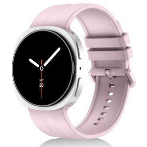 สายนาฬิกาซิลิโคนแบบนิ่มสำหรับ Samsung Galaxy Watch 9 รุ่นใหม่ปี 2026 พร้อมสายรัดข้อมือแบบแบน สายยางเปลี่ยนได้ 12 สี - Product Image 2