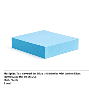Fami Multiplex Top Covered In Blue <b>Laminate</b> With <b>Laminate</b> Edges 1300x800x50 Mm Blue Ral5012 - Product Image 3