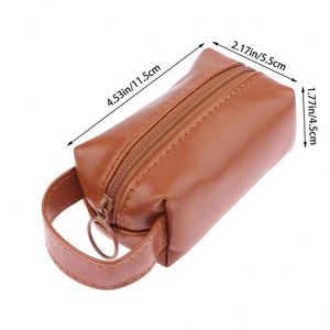 Portable Women Makeup Bag for Purse PU Cosmetic Bag Waterproof Toiletry <b>Mini</b> Lipstick Bag Cosmetic <b>Pouch</b> Travel - Product Image 6