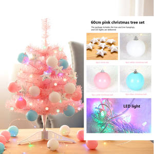 Vente flash : Arbre de Noël rose de 1,2 m, ensemble d'arbre de Noël, décoration de Noël - Product Image 3