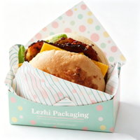Papier d'emballage en gros pour petit-déjeuner, anti-taches, pour restaurants, boîte à hamburger, boîte à pain grillé pour sandwich