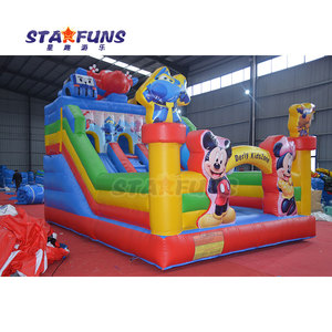 Phim hoạt hình thương mại <span class=keywords><strong>Inflatable</strong></span> trượt công viên chủ đề Mickey <span class=keywords><strong>Minnie</strong></span> chuột nhà bị trả lại với trượt <span class=keywords><strong>Inflatable</strong></span> Bouncer bên trẻ em - Product Image 3