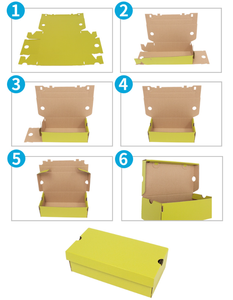 กระดาษลูกฟูกหลากสีกล่องกระดาษพับโลโก้ชดเชยฟอยล์พิมพ์ลายสำหรับจัดส่งรองเท้าและจดหมาย - Product Image 5