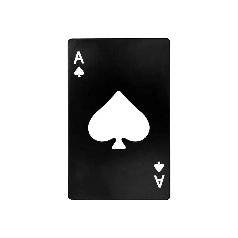Abridor de garrafas Ace of Spades para cerveja, cartão de crédito tamanho de cartão de pôquer, de alta qualidade, para cassino