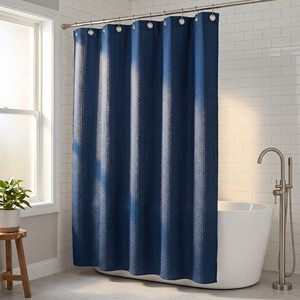 Tissu <span class=keywords><strong>nid</strong></span> <span class=keywords><strong>d</strong></span>'<span class=keywords><strong>abeille</strong></span> 100% polyester 180 GSM, 72*72 pouces, couleurs unies personnalisées, PU TPU, <span class=keywords><strong>rideau</strong></span> de <span class=keywords><strong>douche</strong></span> pour la maison et l'hôtel - Product Image 3