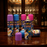 Spray de mousse coloré pour l'extérieur, conception OEM, pour carnaval, Saint-Valentin, Noël, Halloween, Nouvel An