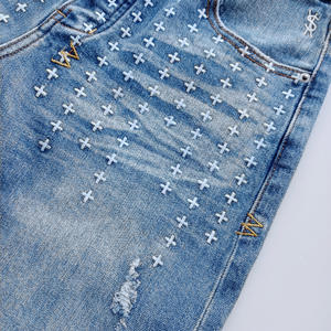 <span class=keywords><strong>Jeans</strong></span> Factory <span class=keywords><strong>Jeans</strong></span> da uomo 2024 ricamati Hip Hop sasso lavato <span class=keywords><strong>Jeans</strong></span> larghi dritti per uomo nuovo arrivo - Product Image 4