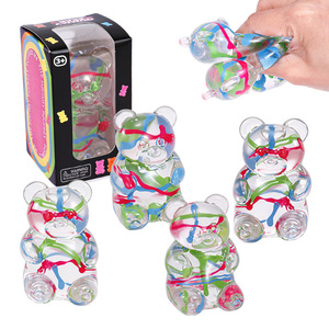 Jouet Squishy BT Kawaii Ours Dessiné à la Main en Maltose, Super Doux, à Rebond Lent, Transparent, Anti-Stress, Jouet à Presser pour Adultes - Product Image 4