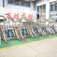 Élévateur à chariot automatique HUAGANG TS-200 en SUS304 de 200 L pour usine de viande, machine de traitement de la viande 380V