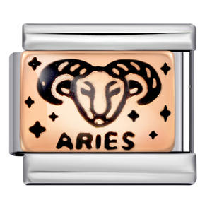 Colgante Rectangular de Acero Inoxidable con Baño de Oro y Esmalte, Amuleto del Zodíaco <span class=keywords><strong>Capricornio</strong></span>, Componentes de Joyería DIY para Pulseras de Astrología al por Mayor - Product Image 4