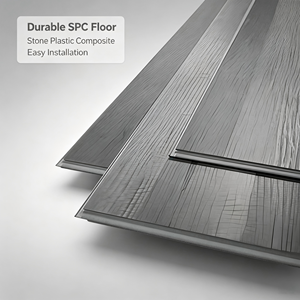 Revêtement de sol SPC gris imitation bois, carrelage vinyle PVC à clipser, étanche et antidérapant, pour intérieur (maison, bureau, hôtel) - Product Image 5