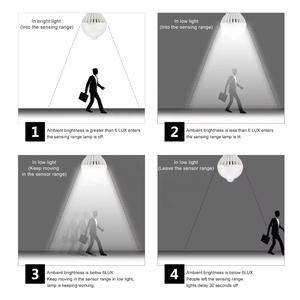 Luz Nocturna LED con Sensor de Movimiento PIR de 5w/7w/9w/12w, Bombilla de Lámpara de Ahorro de Energía Infrarroja Automática de 85V-265V E27 para Iluminación de Pasillos y Escaleras - Product Image 5