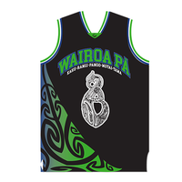 Débardeur Athlétique Personnalisé à Faible MOQ, Imprimé Tribal Maori Sublimé, Tenue d'Entraînement Unisexe pour Équipe de Basketball, Anti-Transpiration et Séchage Rapide