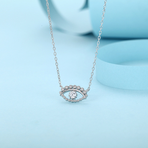 Collana di gioielli da donna con ciondolo in zirconio cubico intarsiato in argento Sterling nuova 925 - Product Image 4