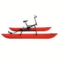 Vélo aquatique gonflable rond pour 1 personne, cadre en aluminium, adapté aux eaux peu profondes, idéal pour les excursions en station balnéaire, de Lumark Custom, Chine.