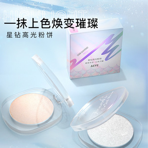 Poudre illuminatrice Aeye 6g, maquillage naturel chatoyant pour le visage, contouring, Starlight White Rose Pink Champagne Gold - Product Image 5