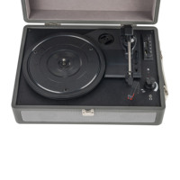 Plattenspieler zum Fabrikpreis mit Eingebauter Batterie, Neuem AUX-Eingang, Bluetooth, USB, SD, 3 Geschwindigkeiten und Stereo-Lautsprechern