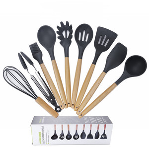Utensilios de cocina conjunto de utensilios de cocina 11 pieza-utensilios de cocina con madera de bambú <span class=keywords><strong>asas</strong></span> para utensilios - Product Image 3