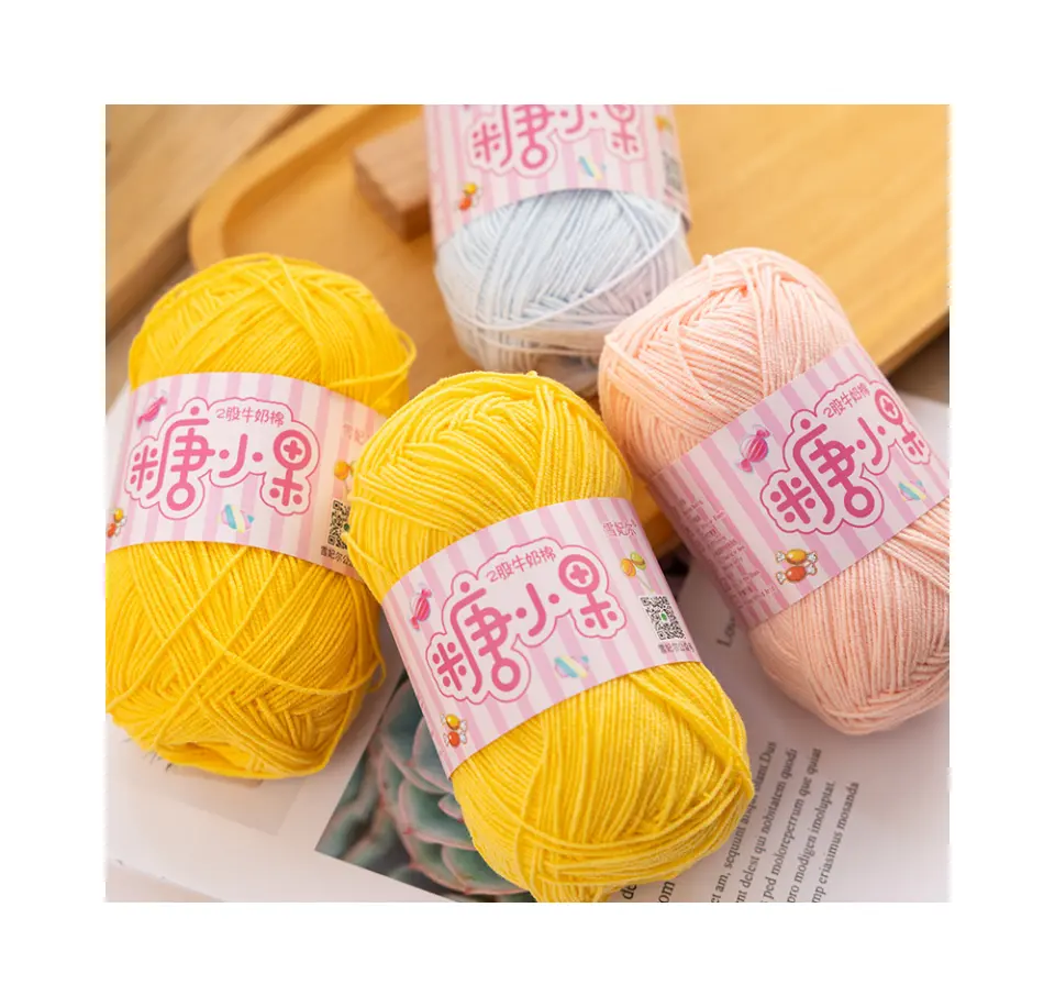 Factory hot sale 40g cotton acrylic blended yarn high strength ring spun crochet yarn