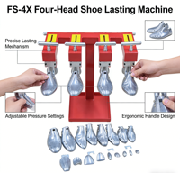 Machine à coudre les semelles de chaussures à quatre têtes FS-4X HOT, composants principaux de 20 kg, garantie 1 an, dimensions 51x32x42cm, 0V, fabriqué en Chine, vidéo