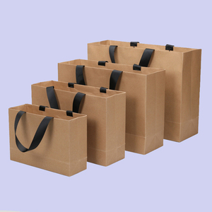 Thick Kraft Paper Shopping Tote <b>Bags</b> Customized Logo Apparel Brand Gift Packaging Business Advertising <b>Bags</b> - Product Image 1