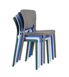 Modern Eco-Friendly Waterproof Durable Plastic <b>Stackable</b> Teal Color Dining <b>Chair</b> Home Furniture - Product Image 5