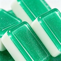 Set Mahjong Funky Trade Green Glitter Singapore, Lengkap dengan Ubin Berpola dan Kotak Penyimpanan Kulit PU, Perlengkapan Permainan Portabel untuk Perjalanan